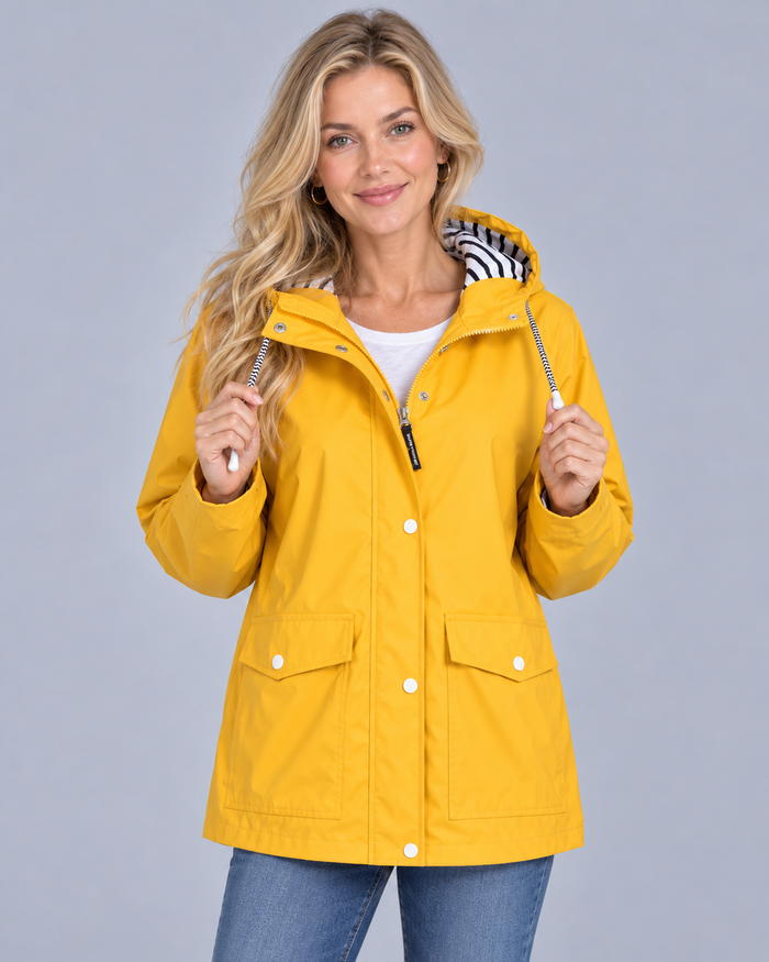 Women's Waterproof Rain Jacket | Wind-resistant with Adjustable Hood