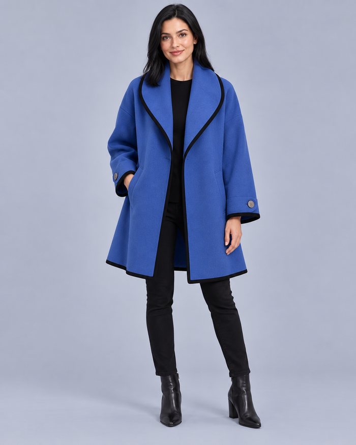 Women's Cozy Wool Swing Overcoat | Elegant Oversized Winter Jacket