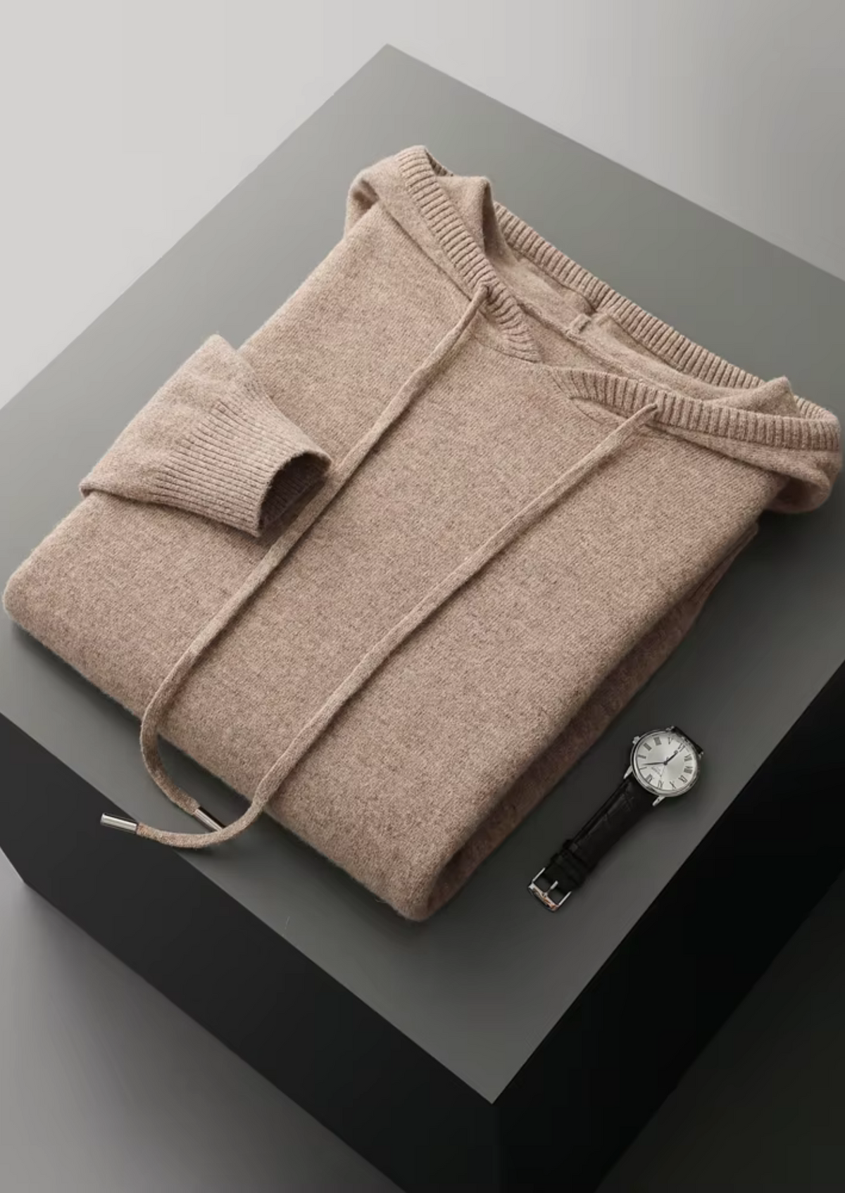 Fine Knit Wool Hoodie