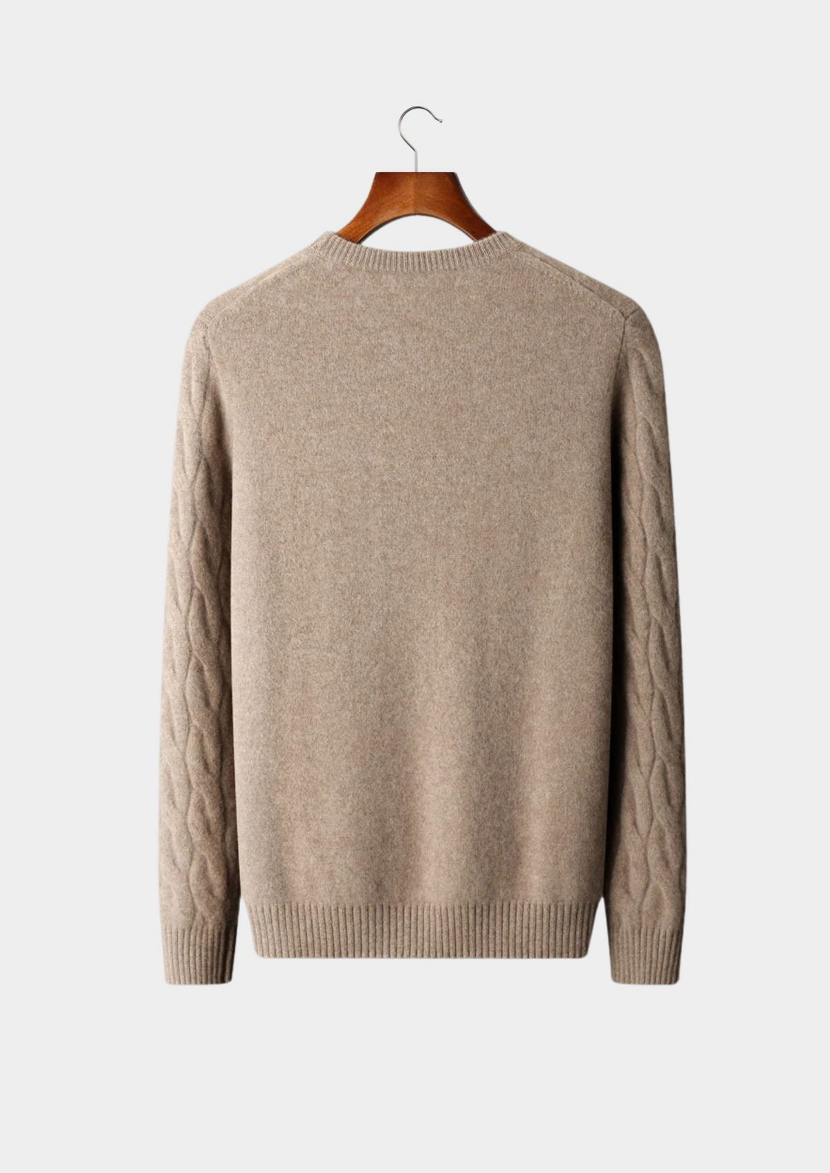 Cable Knit Wool Crewneck