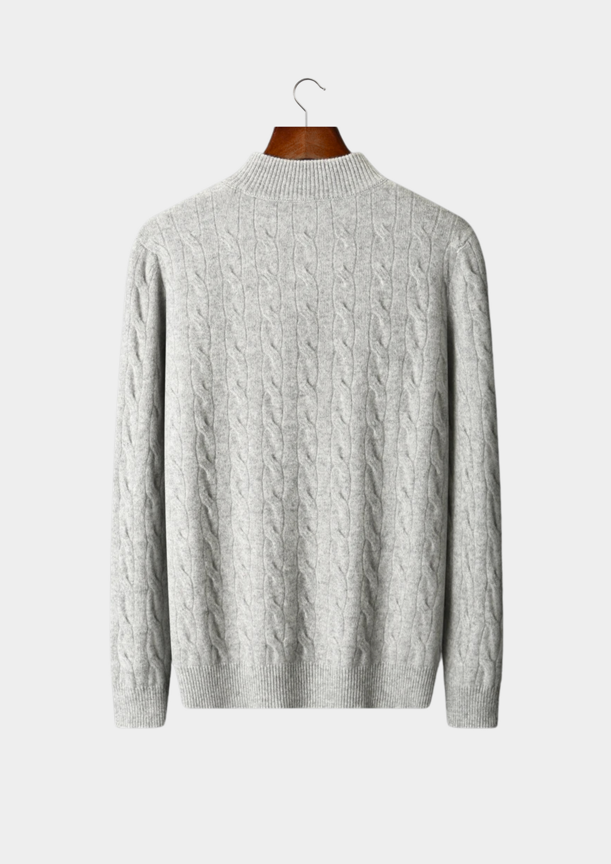 Cable Knit Wool Half Zip