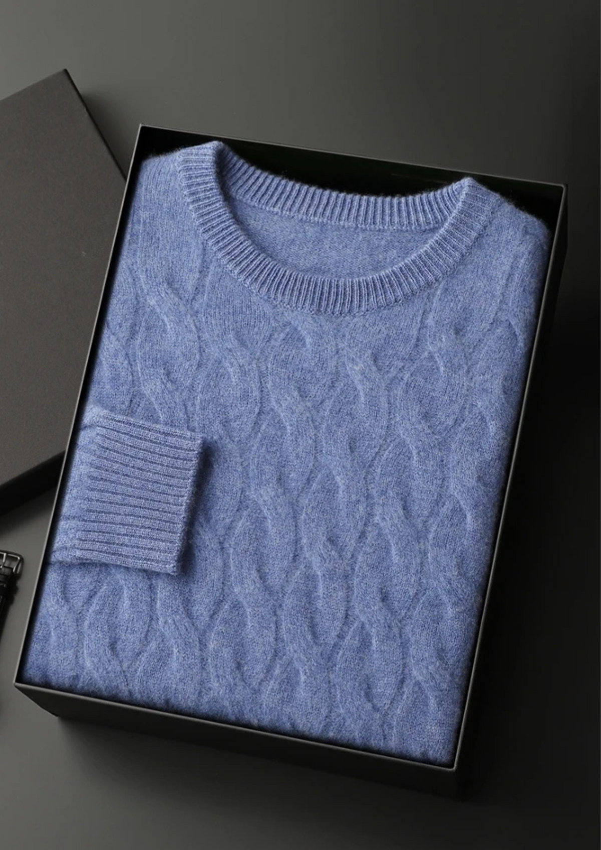 Cable Knit Wool Crewneck