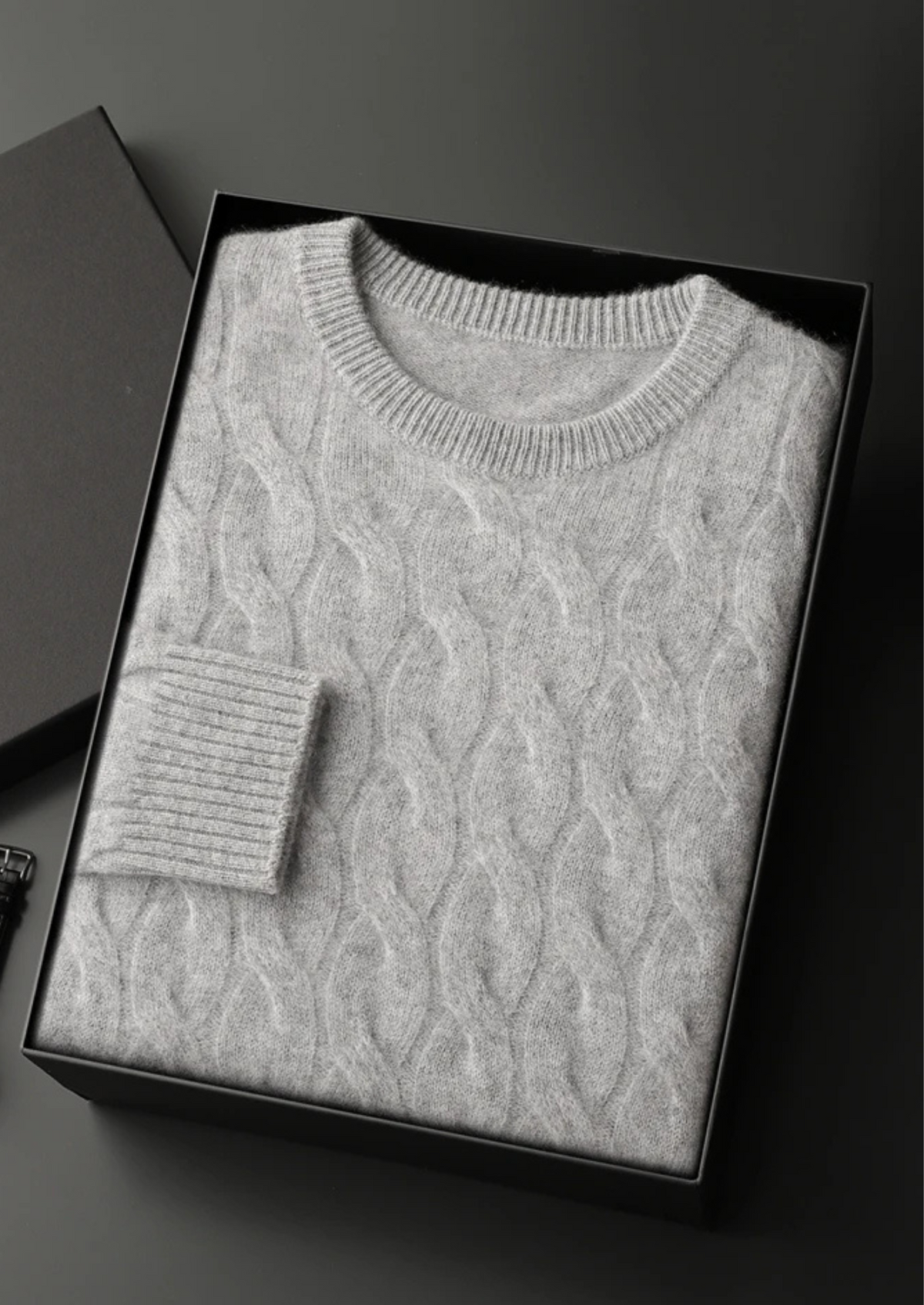 Cable Knit Wool Crewneck