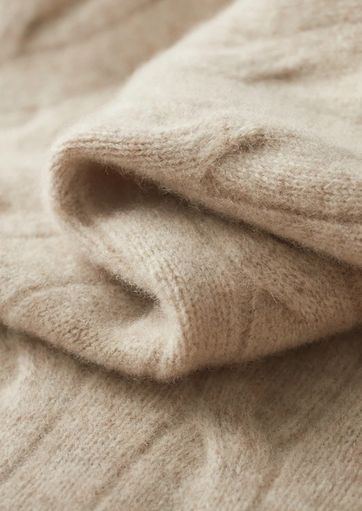 Cable Knit Wool Half Zip