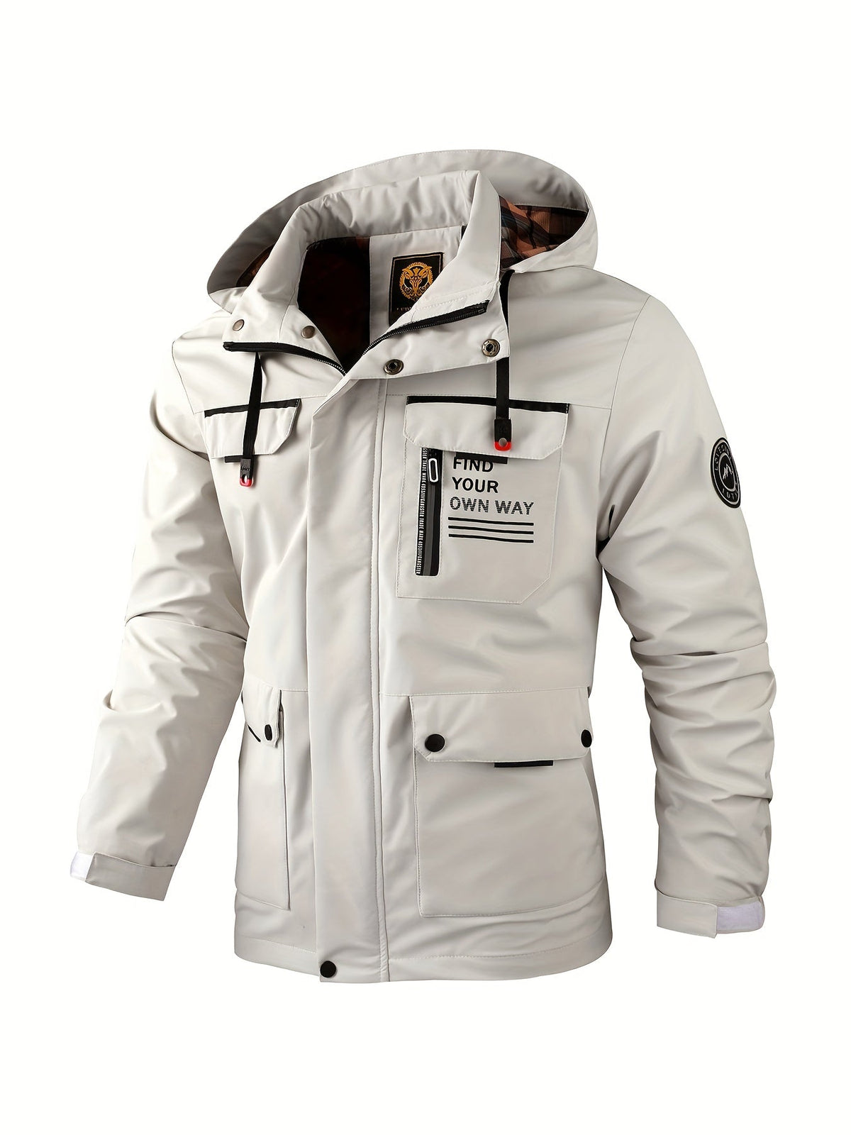 Men's Waterproof Winter Jacket with Adjustable Hood