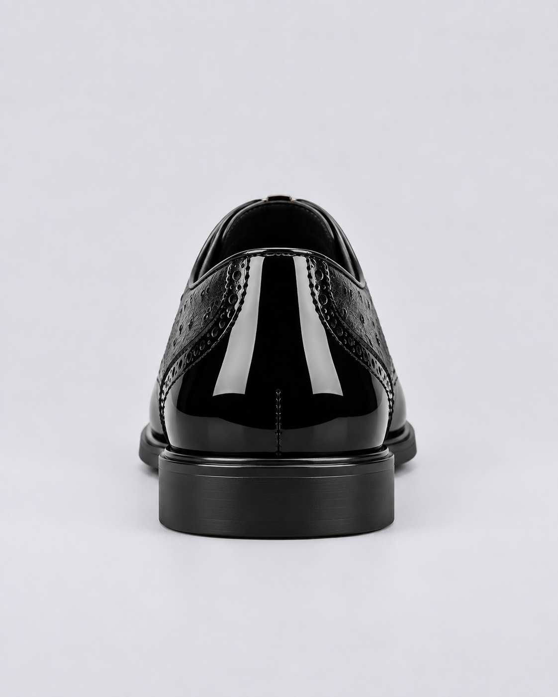 Men's Genuine Ostrich Leather Shoes | Elegant Brogued Dress Footwear with Cushioned Sole