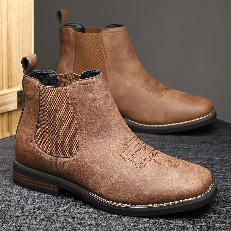 Mens Leather Ankle Boots