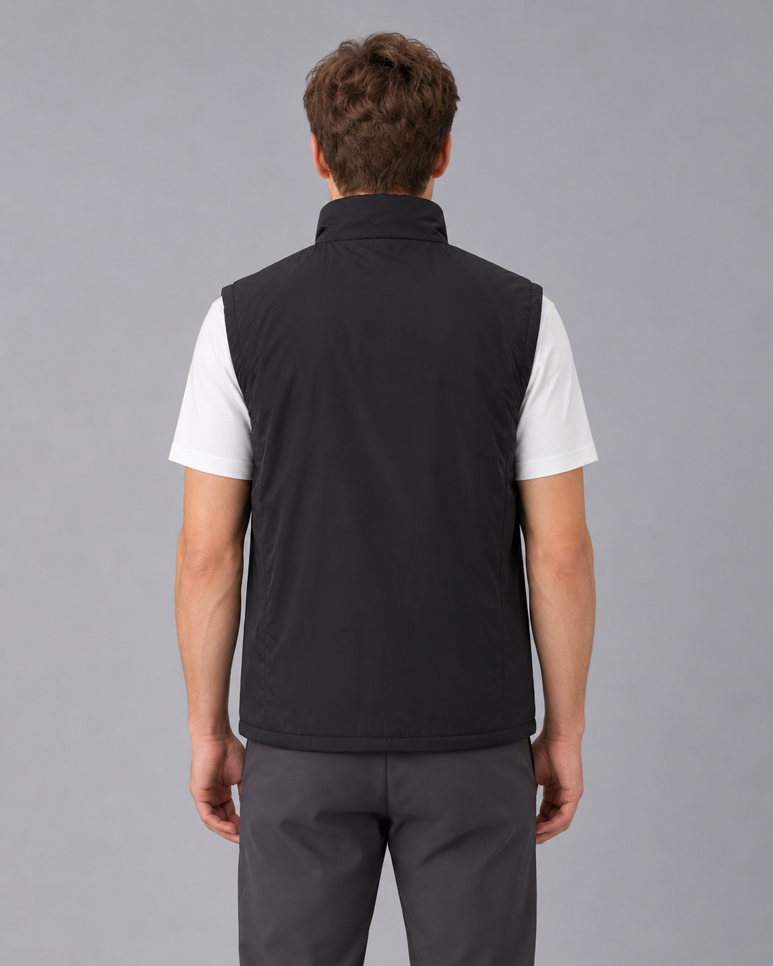 Men's Gilet with Stand Collar | Full-Zip Sleeveless Bodywarmer with Zip Pockets