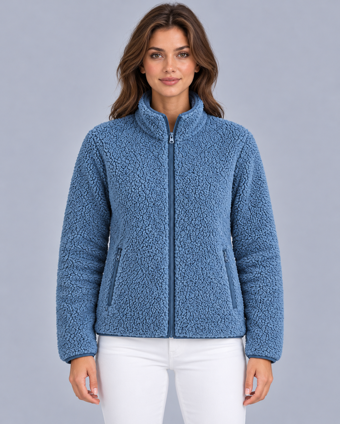 Women's Full-Zip Sherpa Fleece Jacket