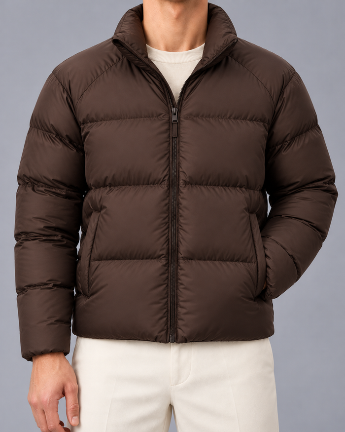 Men's Lightweight Puffer Jacket | Short Insulated Winter Coat