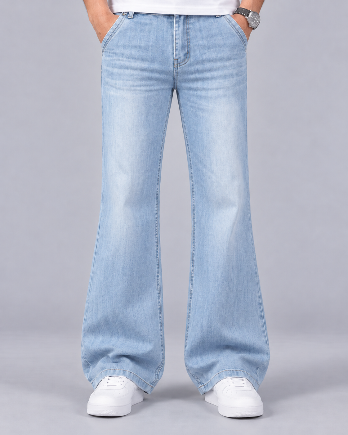 Men's Denim Jeans | Relaxed Fit Boot-Cut Flare Trousers