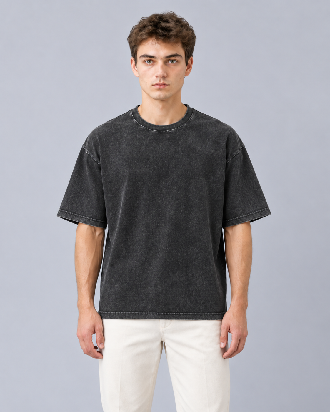 Men's Heavyweight Cotton T-Shirt | Oversized Vintage Mineral Wash Tee