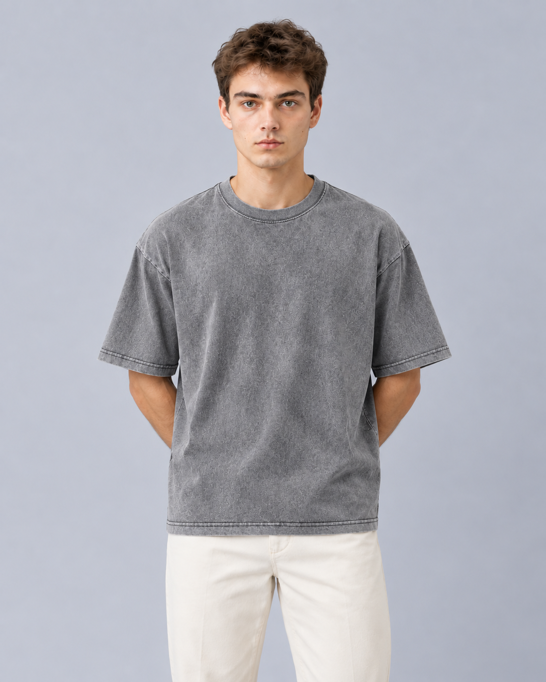 Men's Heavyweight Cotton T-Shirt | Oversized Vintage Mineral Wash Tee