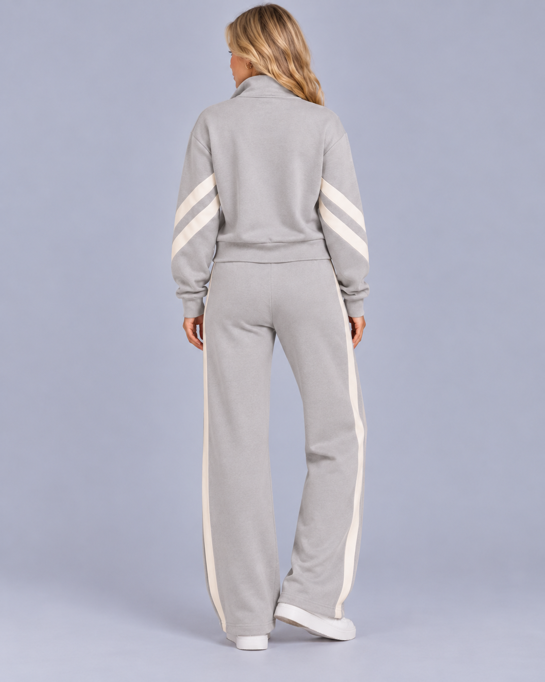 Women's Side Stripe Wide-Leg Tracksuit