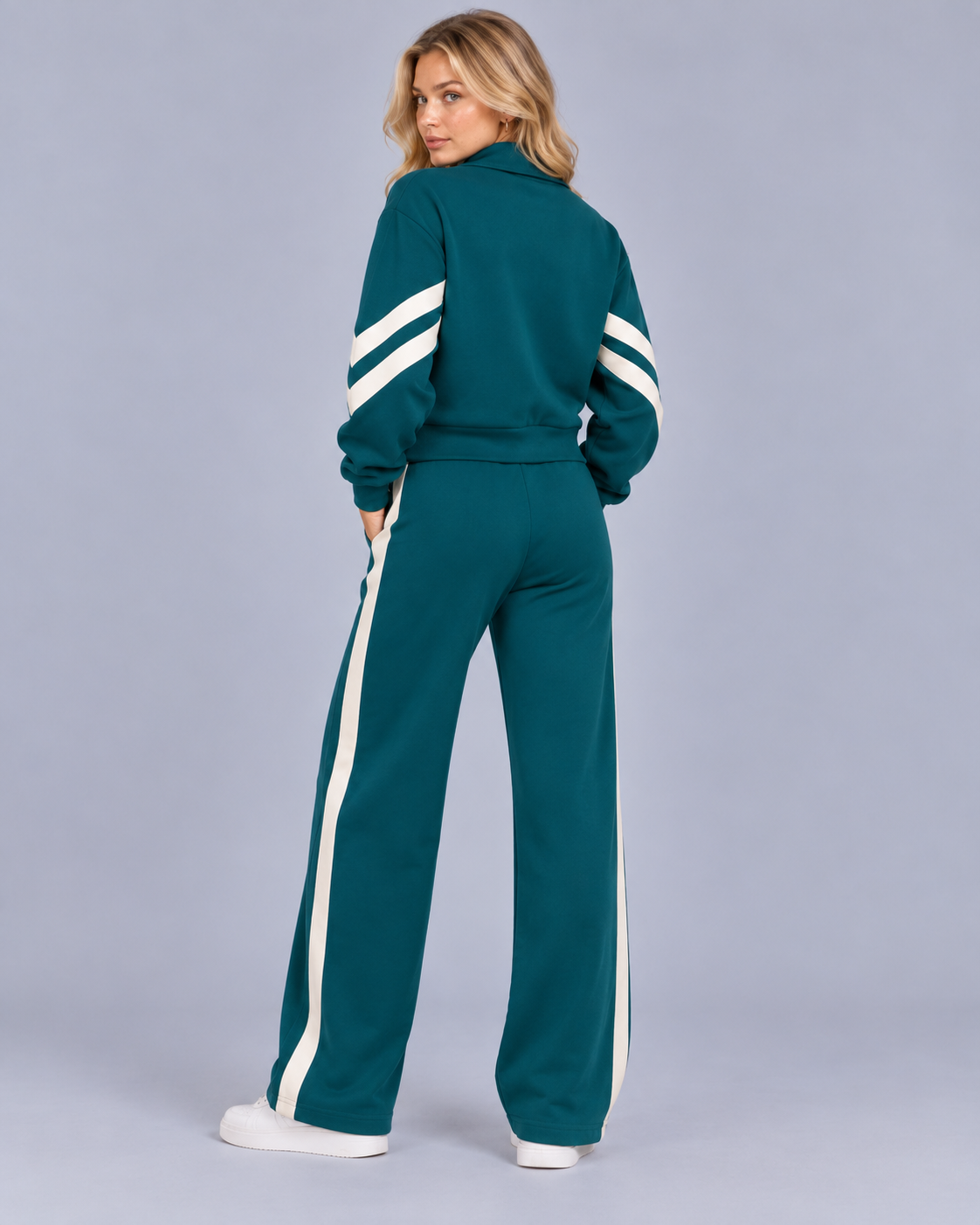 Women's Side Stripe Wide-Leg Tracksuit