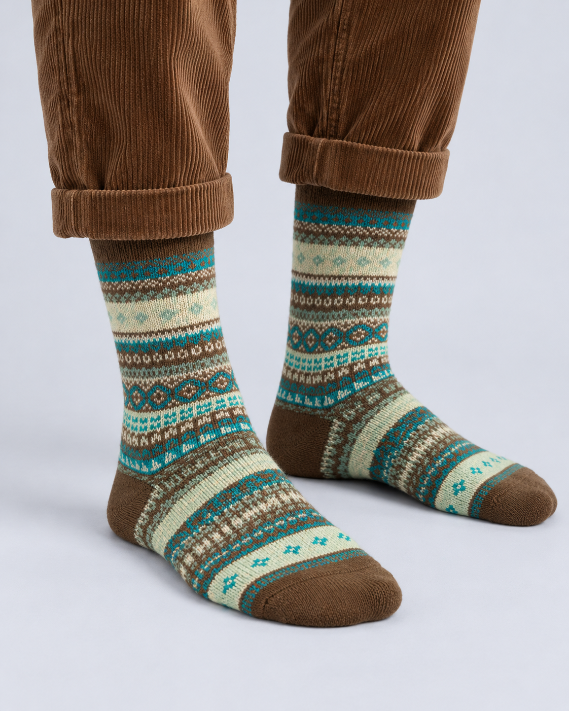 Fair Isle Cotton Crew Socks Pack