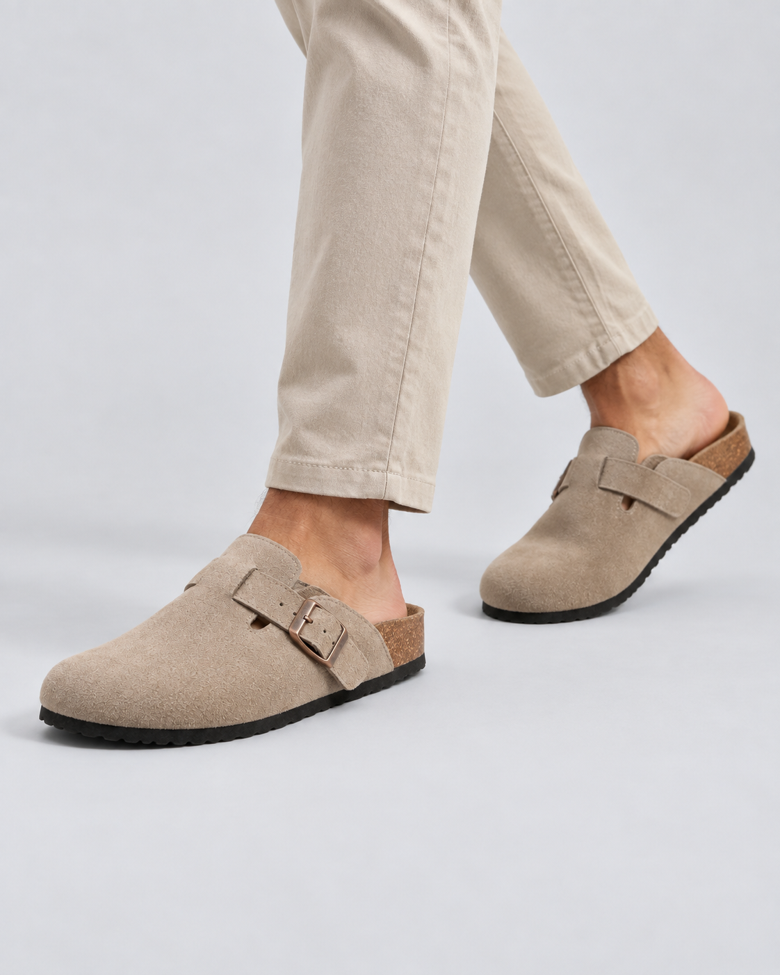 Men's Suede Clogs | Adjustable Comfortable Slip-On Footwear