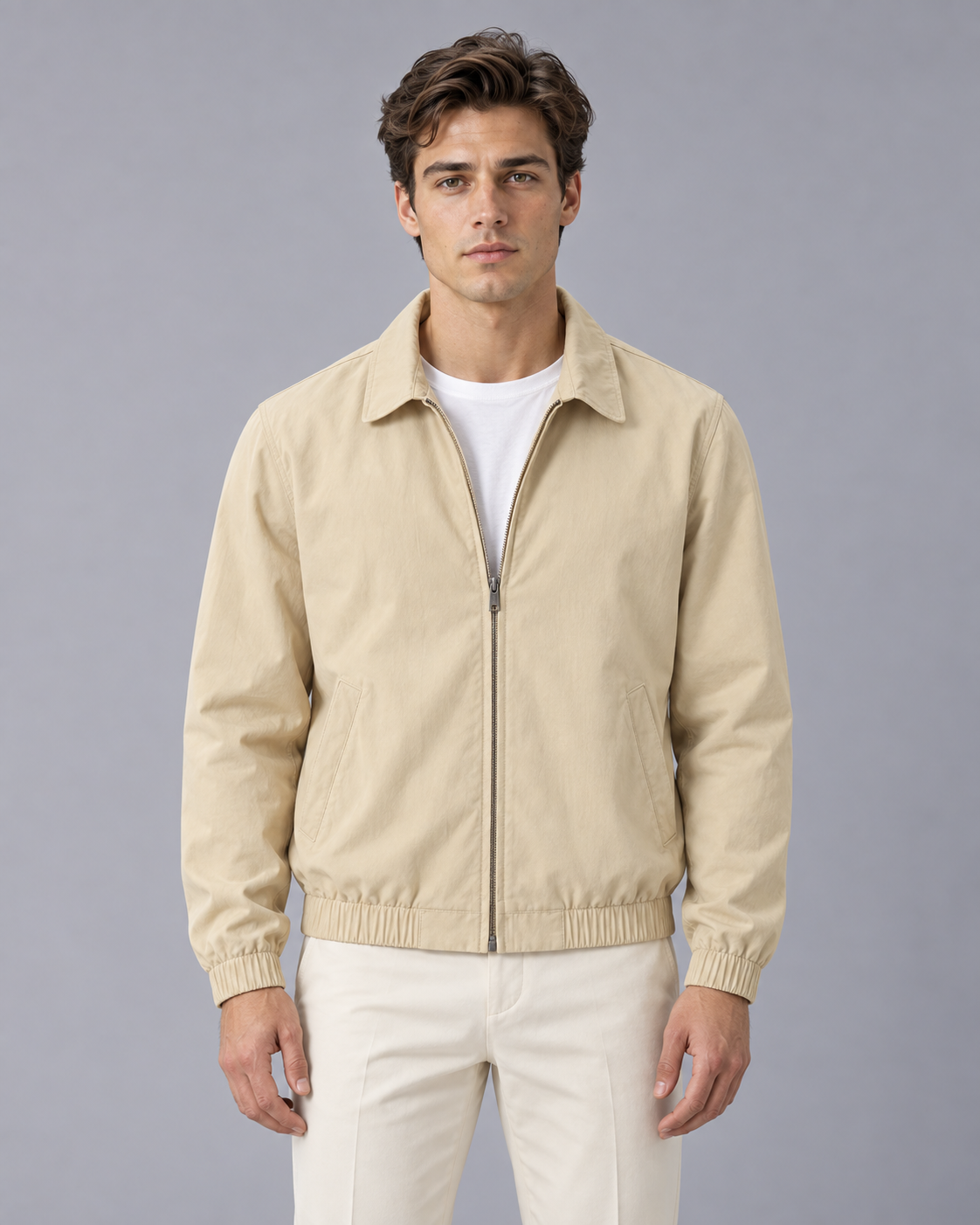 Men's Smooth Cotton Jacket | Lightweight coat
