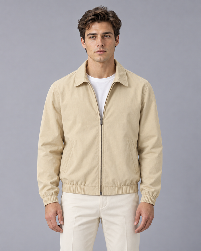 Men's Smooth Cotton Jacket | Lightweight coat