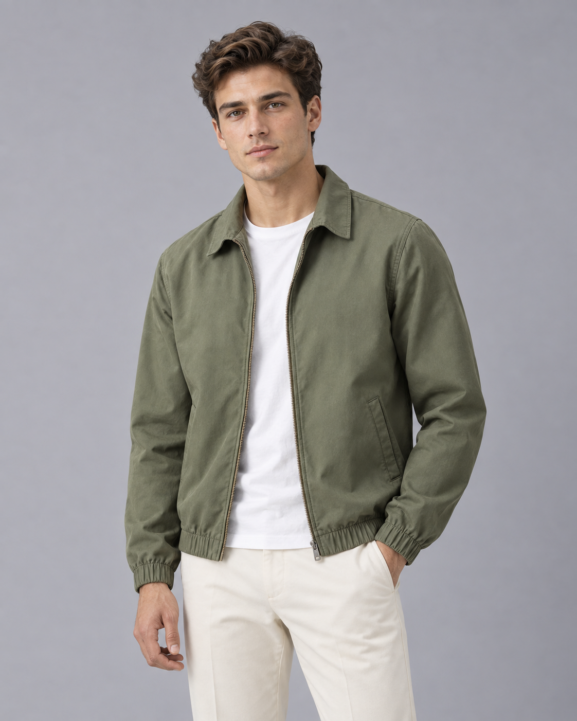 Men's Smooth Cotton Jacket | Lightweight coat