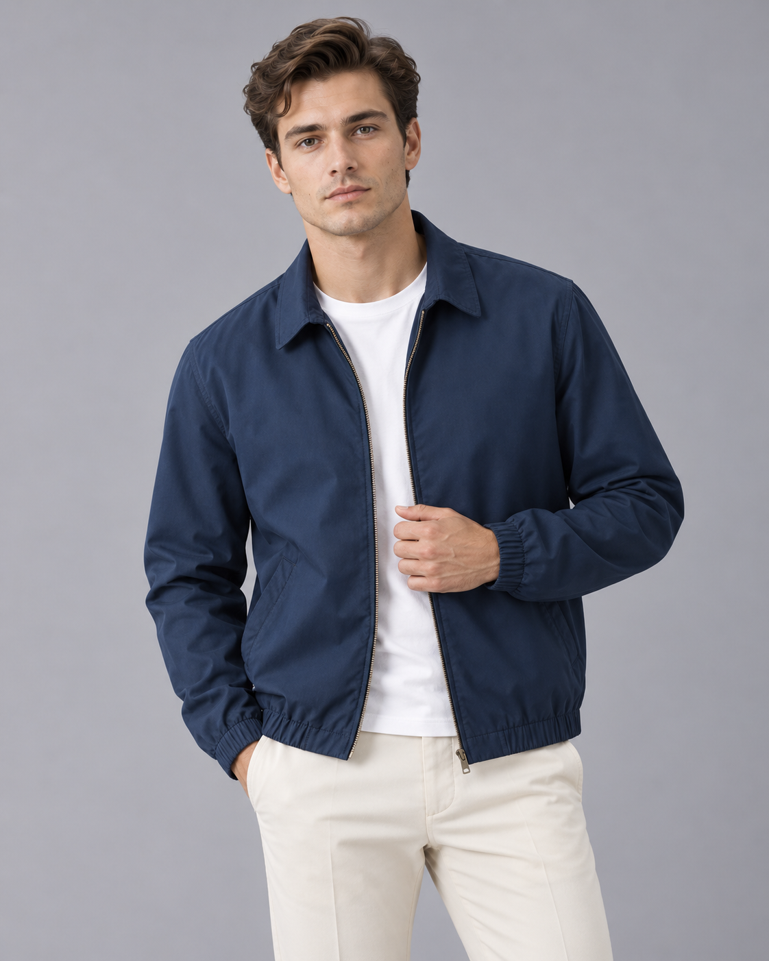 Men's Smooth Cotton Jacket | Lightweight coat