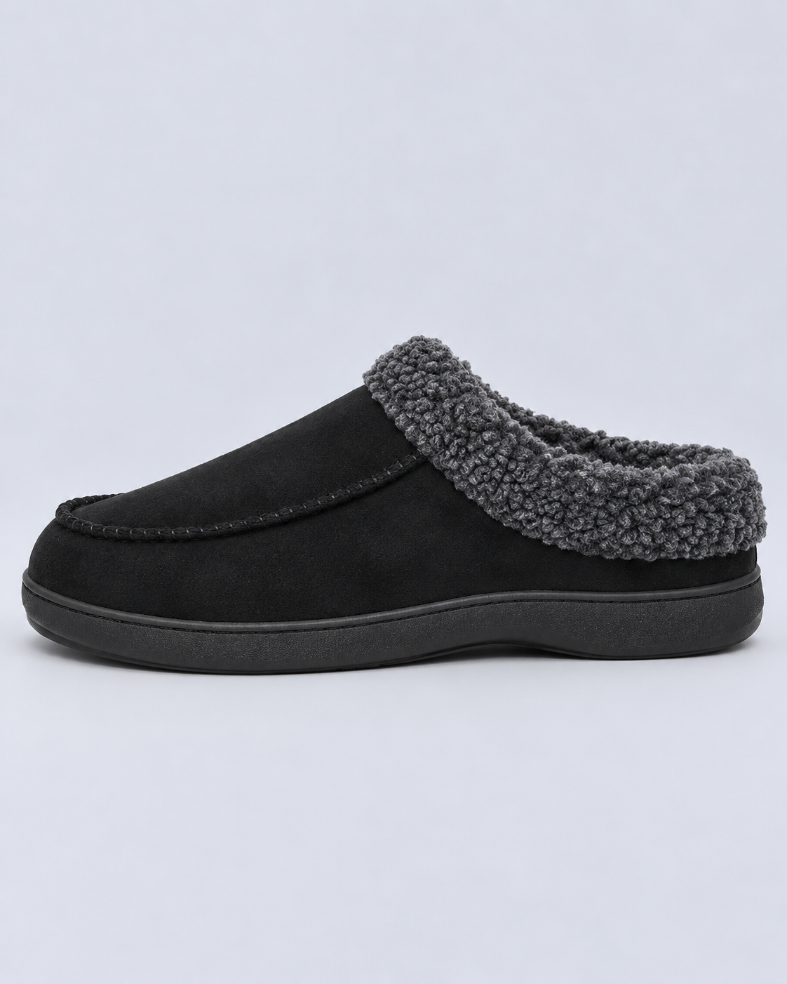 Men's Suede Fur-Lined Slippers | Moccasin House Shoes