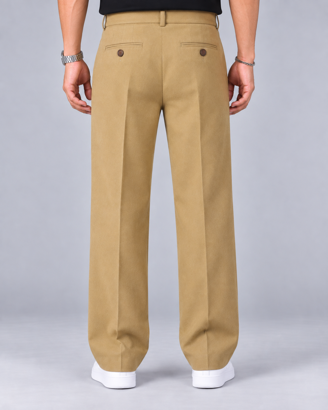 Men's Stretch Straight-Leg Trousers | Wrinkle-Resistant Smart Trousers