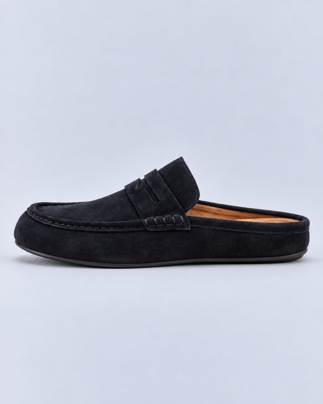 Men's Suede-Look Backless Loafers | Slip-On Mule Shoes
