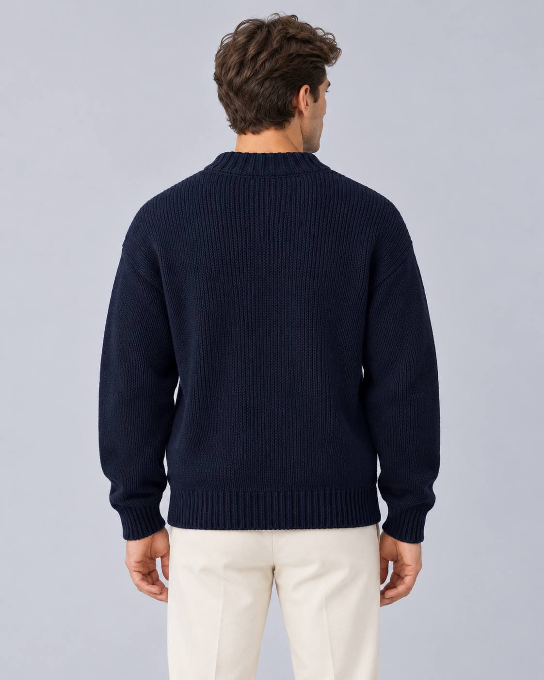 Men's Soft Knit Crew Neck Jumper | Warm Winter Sweater