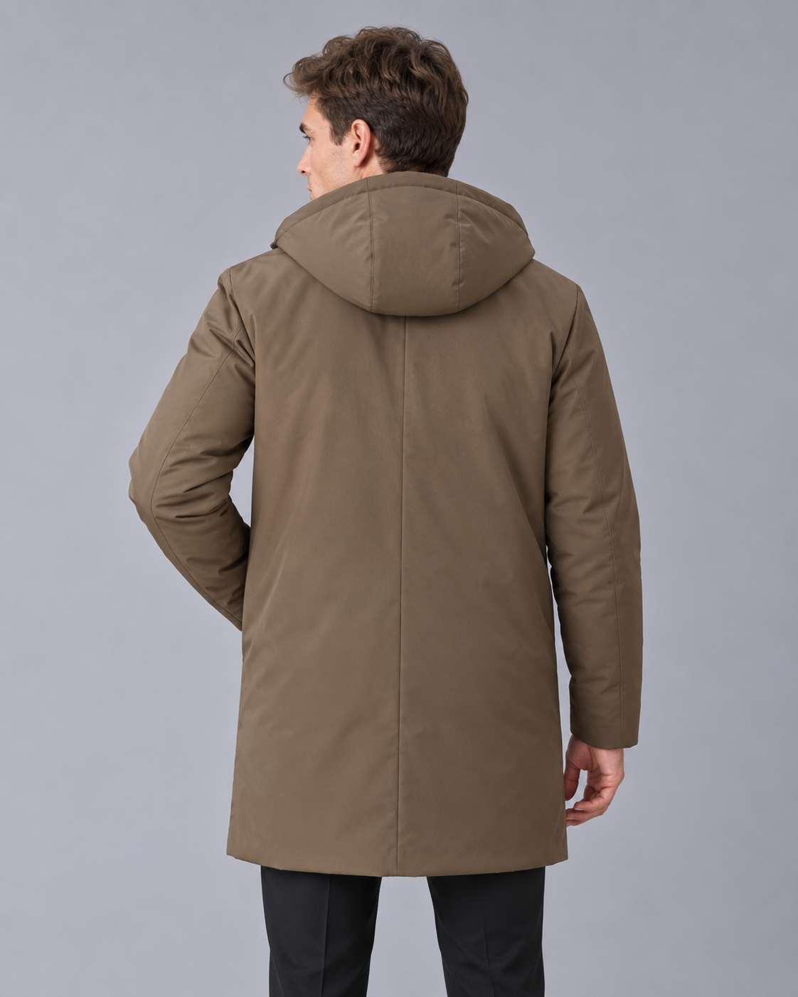 Men's Waterproof Parka Longline Coat | Hooded Winter Jacket with Quilted Lining