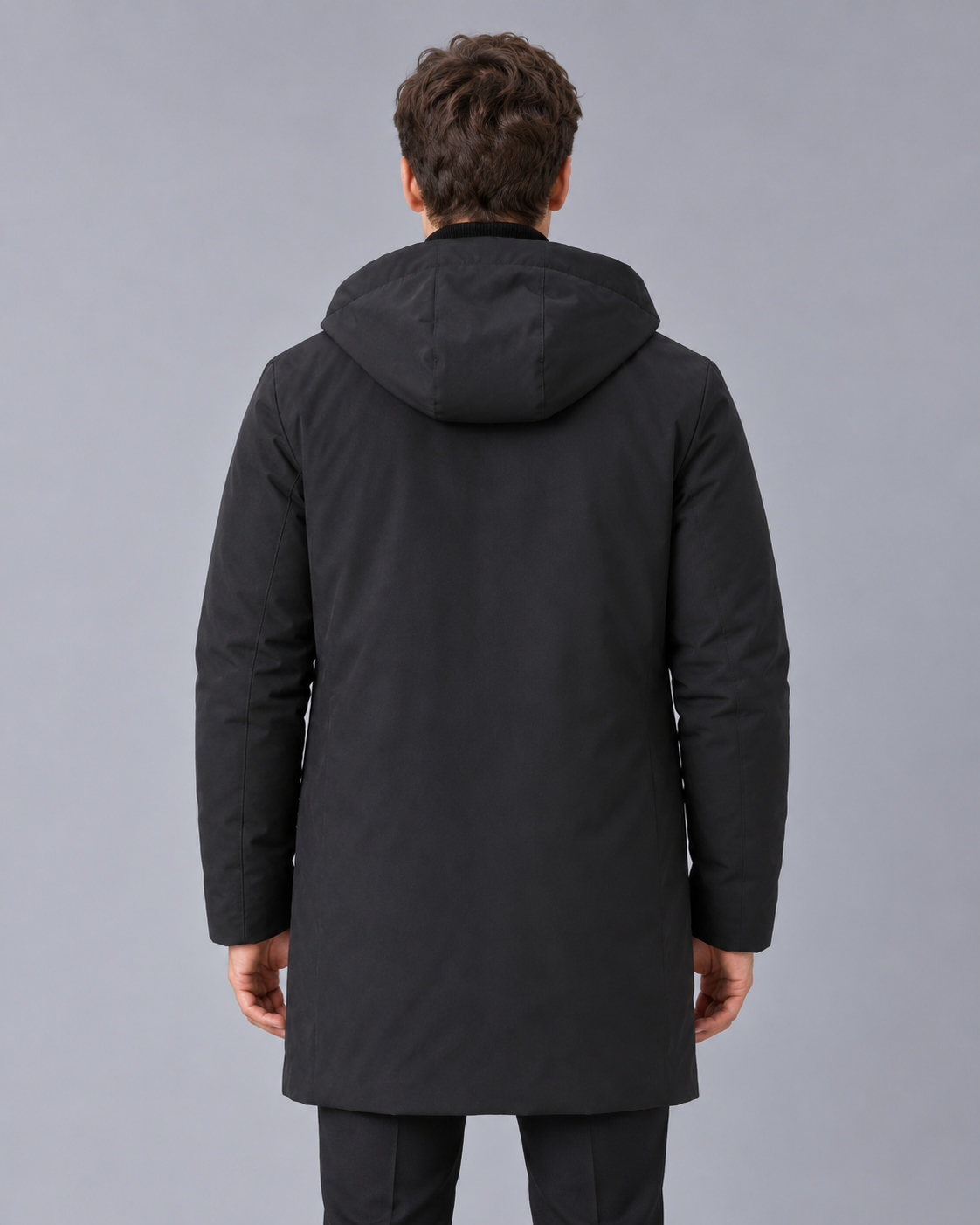 Men's Waterproof Parka Longline Coat | Hooded Winter Jacket with Quilted Lining