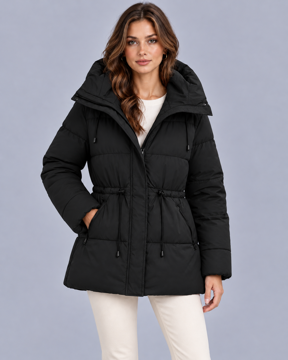 Women's Winter Parka Jacket |Thick Padding with Hood
