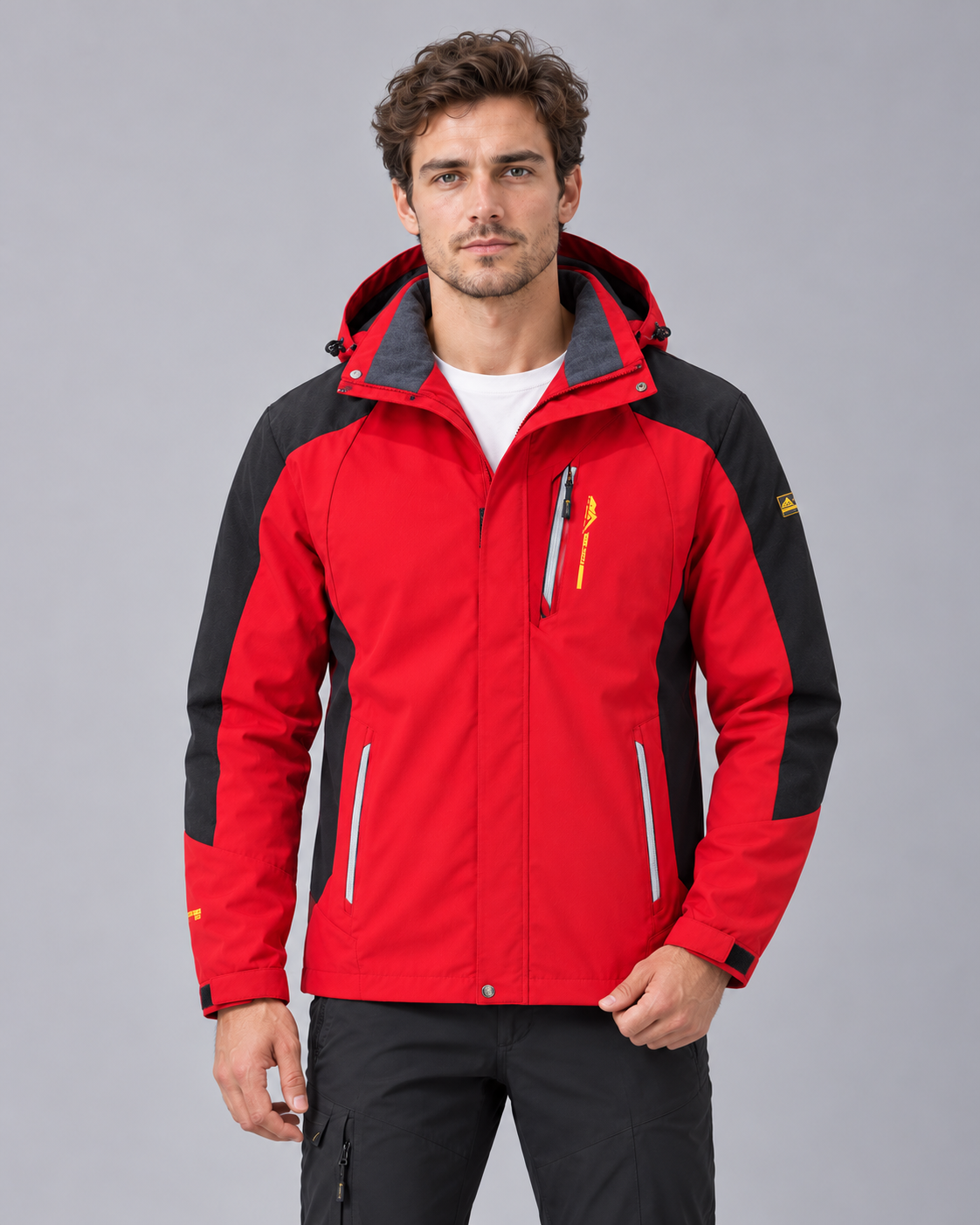 Men's Waterproof Hiking Jacket with Hood – Breathable and Windproof Coat