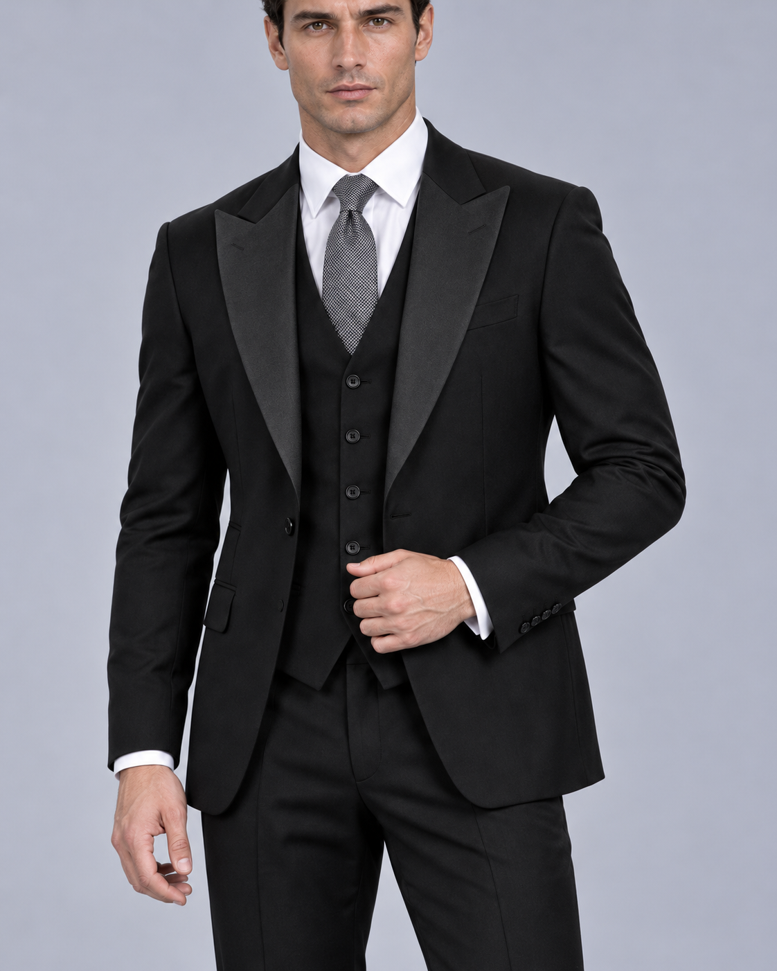 Men's Slim Fit Three-Piece Suit | Blazer Vest Trousers Set