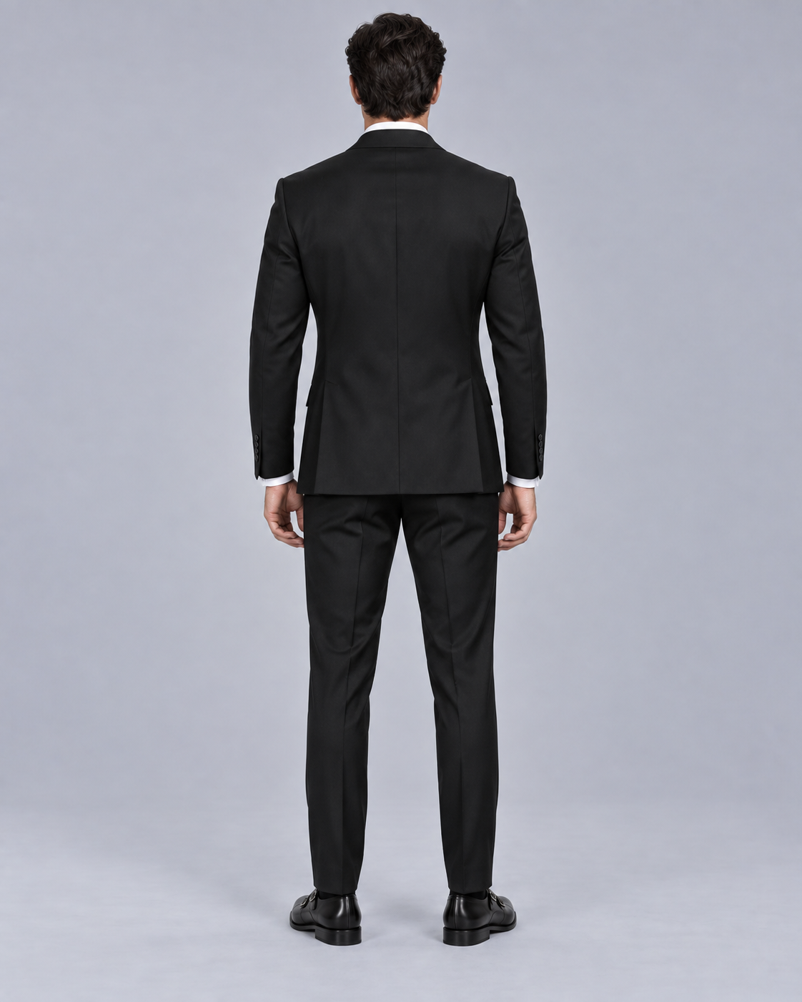 Men's Two-Piece Suit Set with Double-Breasted Peaked Lapel Fit