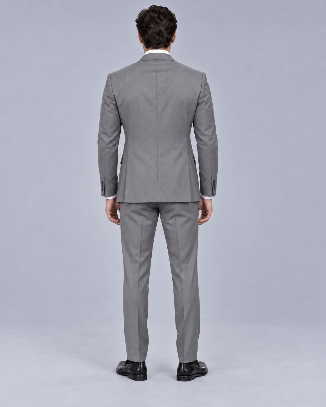 Men's Two-Piece Suit Set with Double-Breasted Peaked Lapel Fit