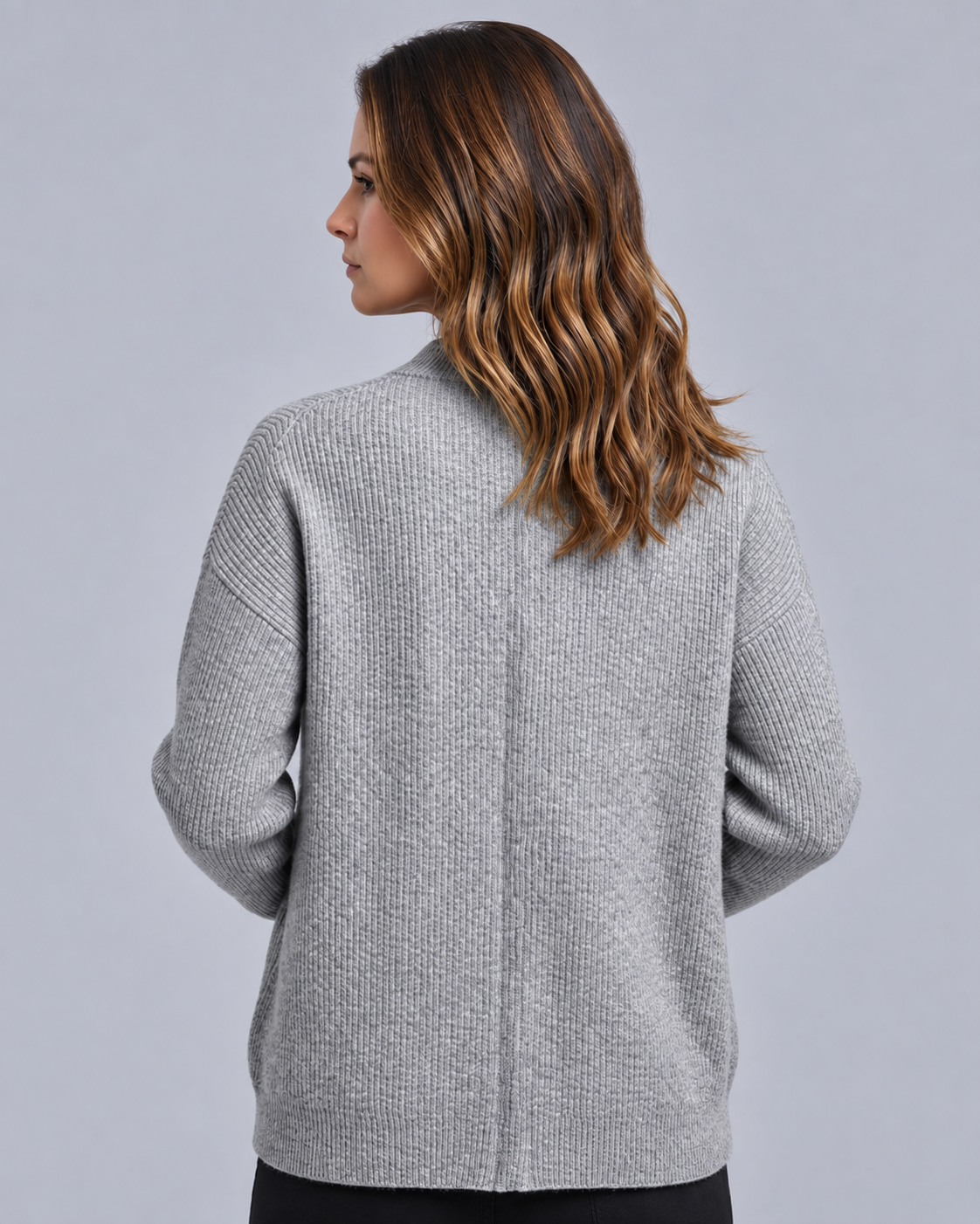 Women's Soft Cotton Knitted Cardigan with Double Pockets