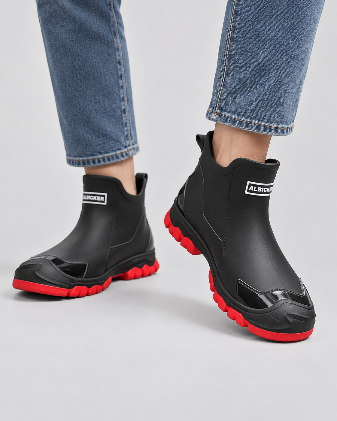 Men's Rubber Rain Boots | Waterproof Slip-On Shoes