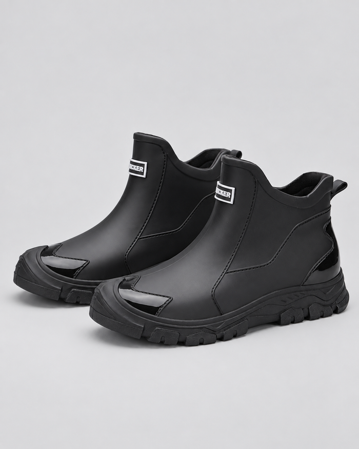 Men's Rubber Rain Boots | Waterproof Slip-On Shoes