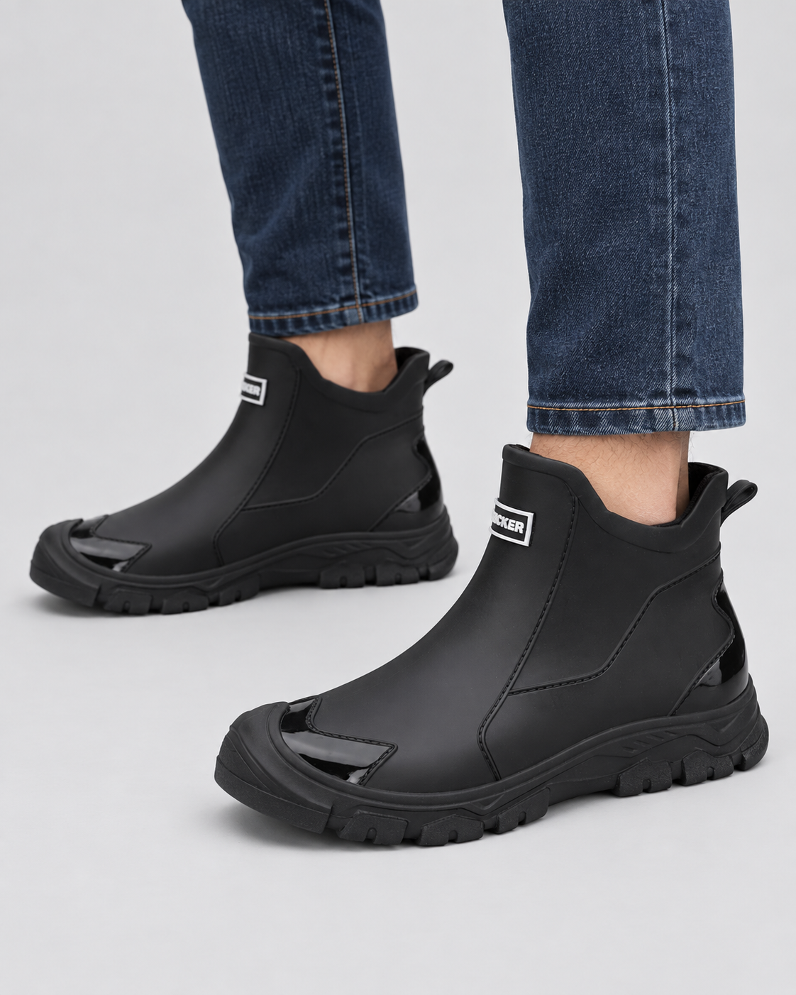 Men's Rubber Rain Boots | Waterproof Slip-On Shoes