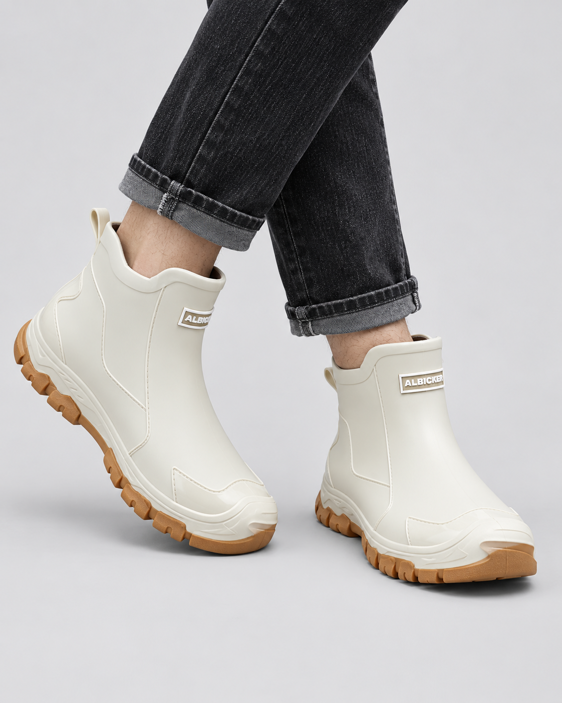 Men's Rubber Rain Boots | Waterproof Slip-On Shoes