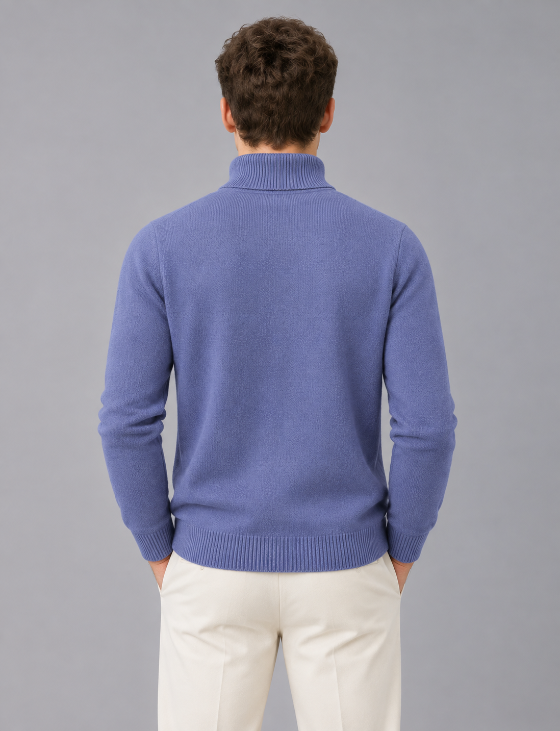 Men's Ribbed Knit Turtleneck Jumper | Slim Fit Sweater