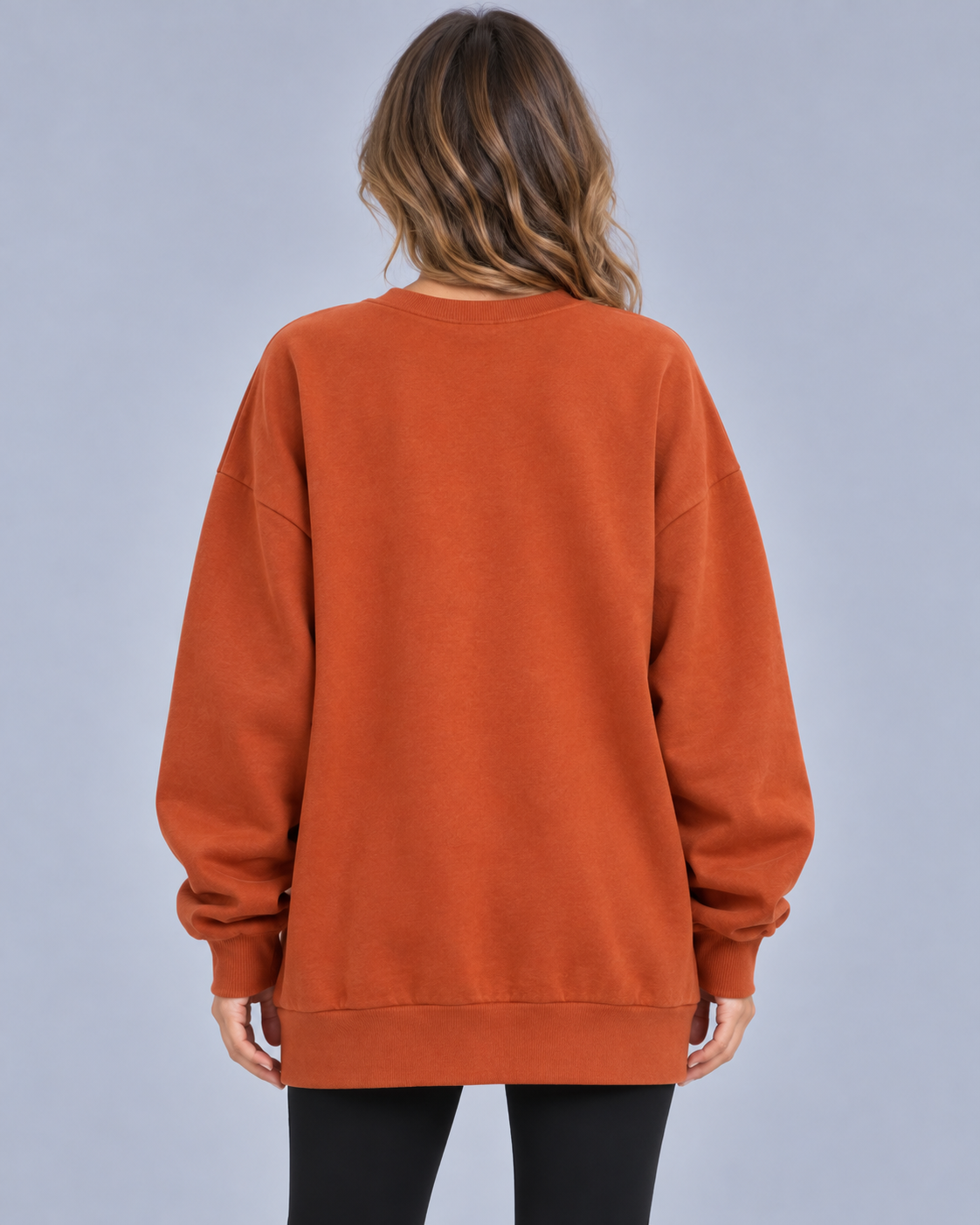 Women's Cotton Oversized Sweatshirt | Crewneck Longsleeve Sweater Pullover