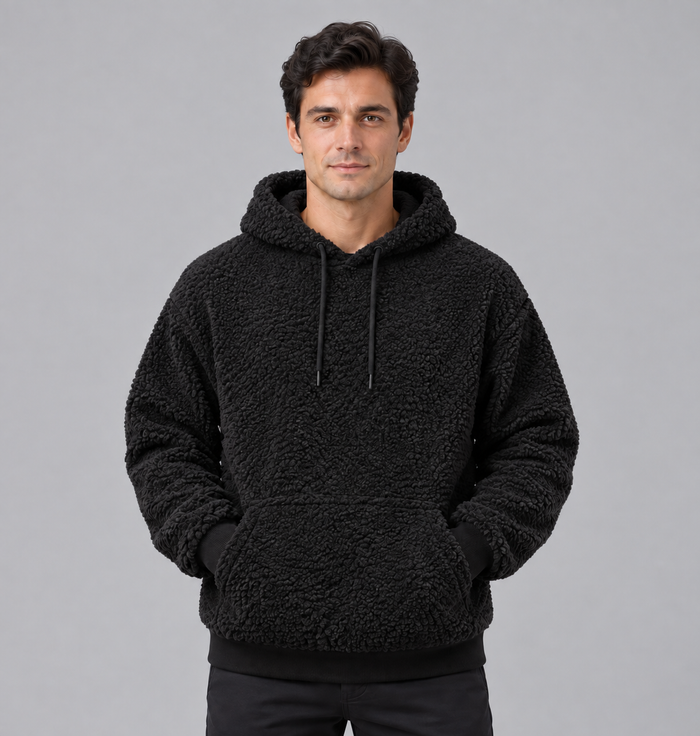 Men's Fleece Pullover Hoodie | Kangaroo Pockets with Drawstring Hood