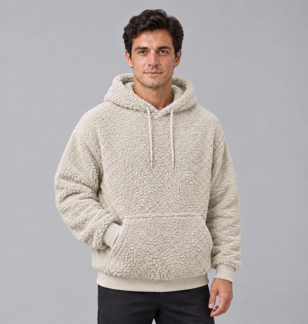 Men's Fleece Pullover Hoodie | Kangaroo Pockets with Drawstring Hood