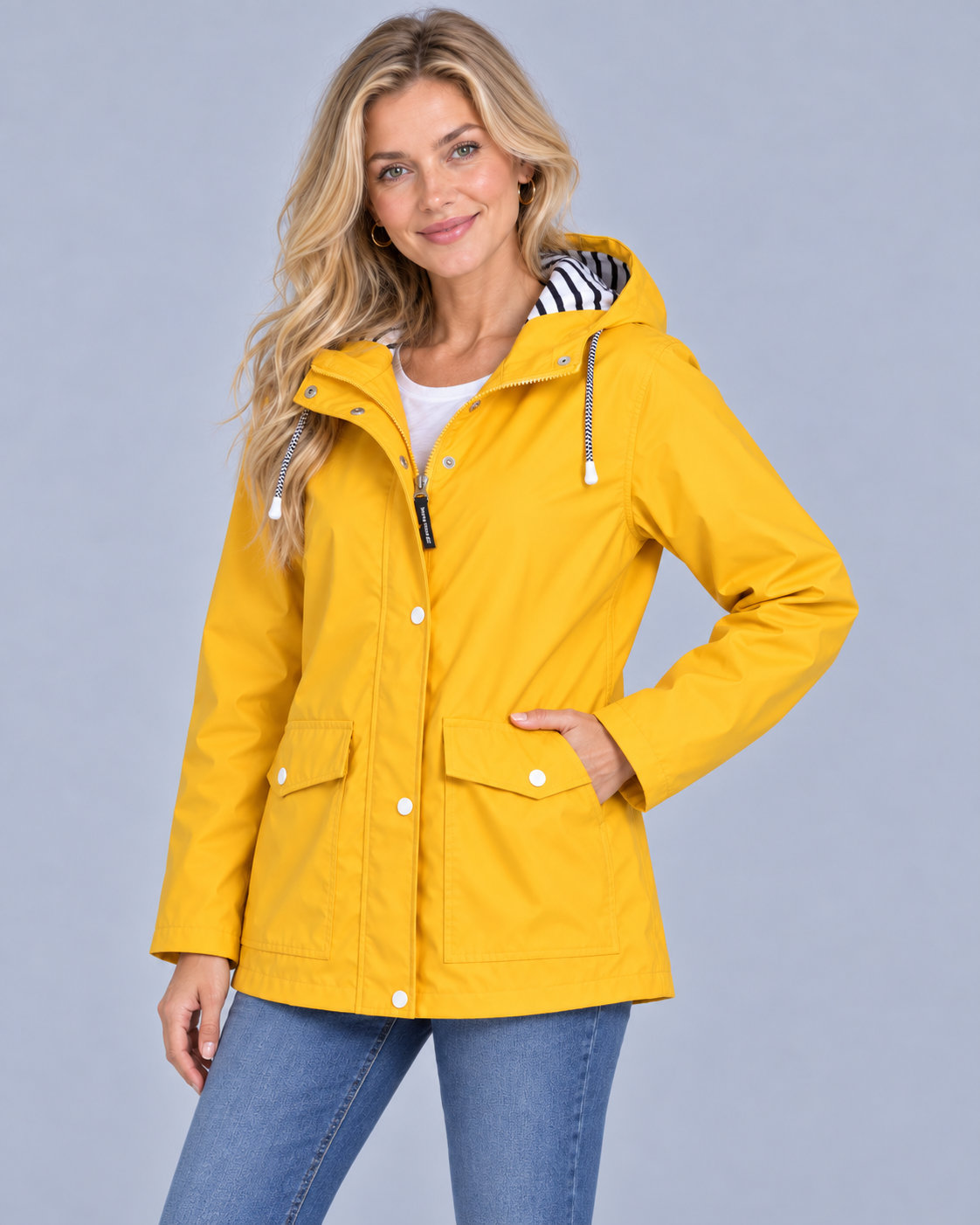 Women's Waterproof Rain Jacket | Wind-resistant with Adjustable Hood