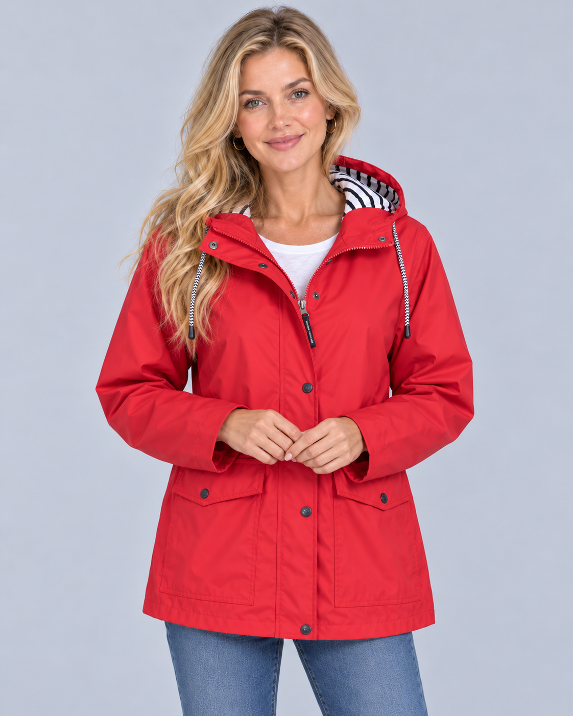 Women's Waterproof Rain Jacket | Wind-resistant with Adjustable Hood