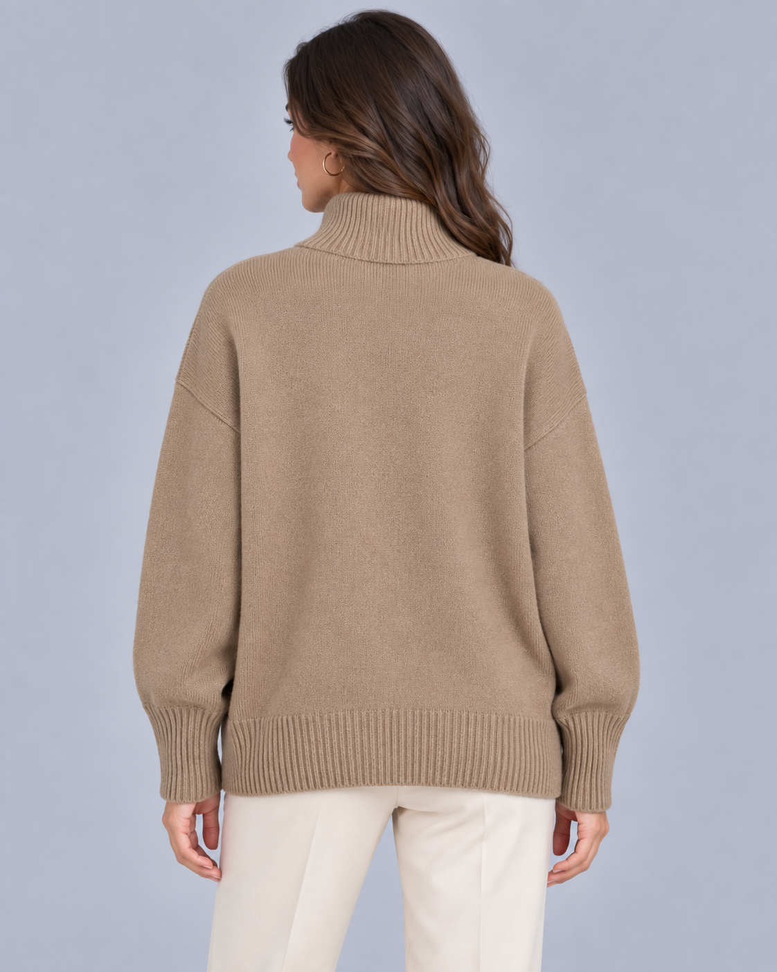 Women's Cashmere Turtleneck Sweater | Soft Jumper with Relaxed Fit