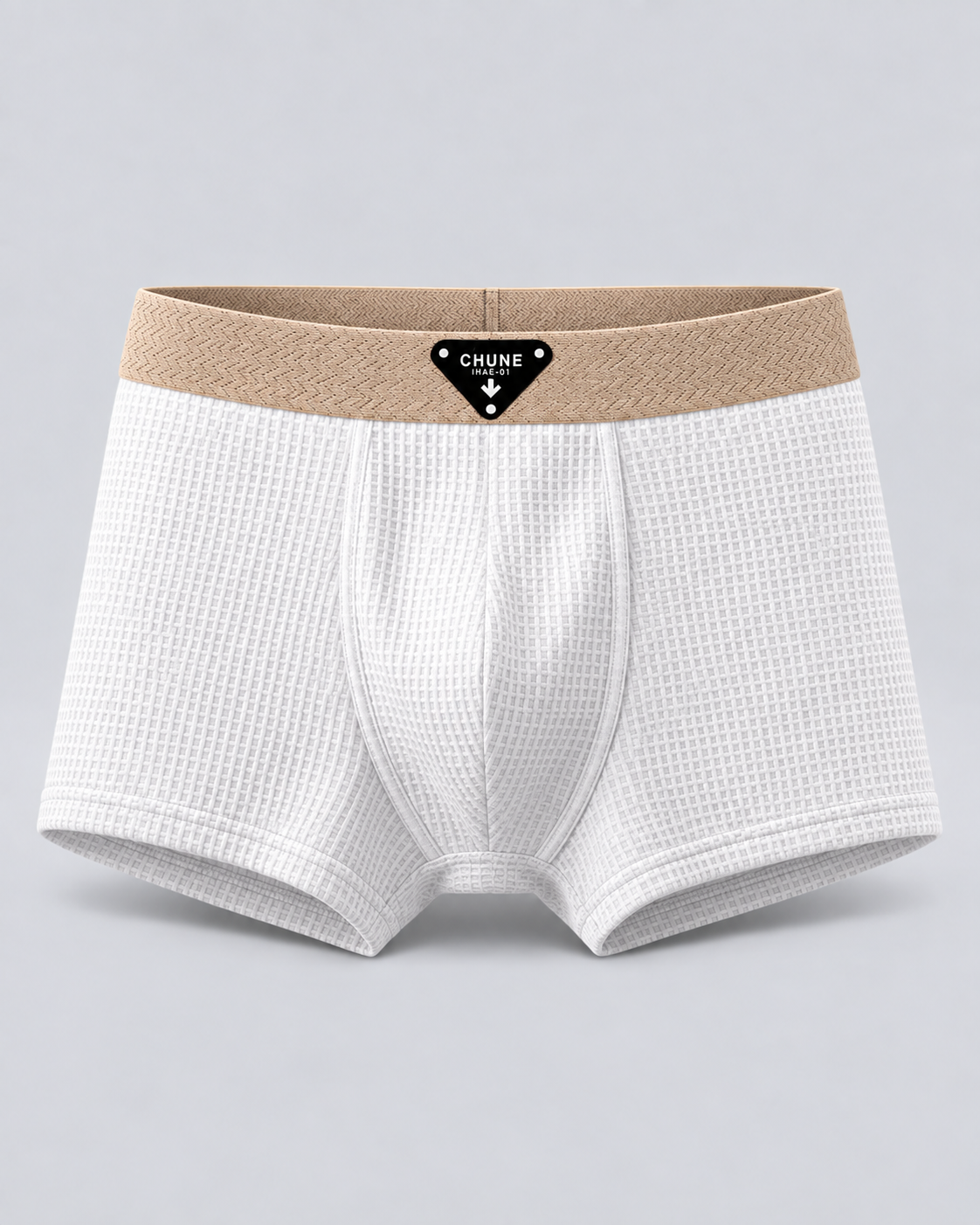 Men's Waffle Cotton Knit Boxer Briefs | Comfortable 4-Way Stretch Fit