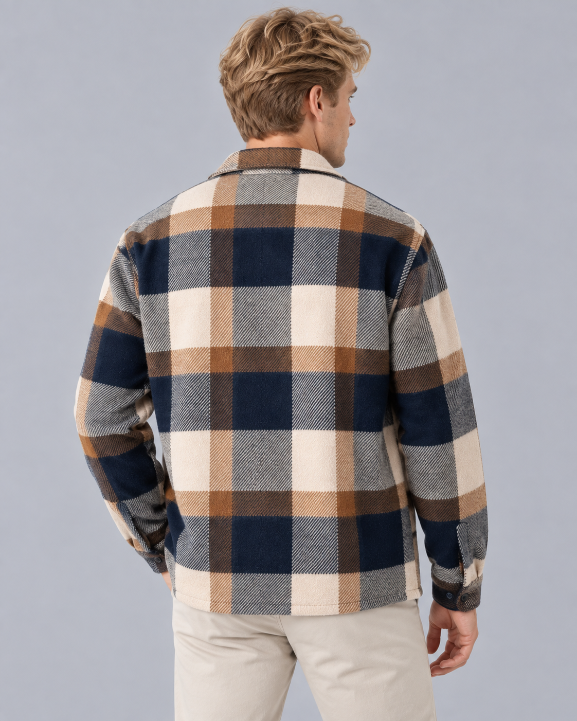 Men's Brushed Flannel Overshirt Jacket